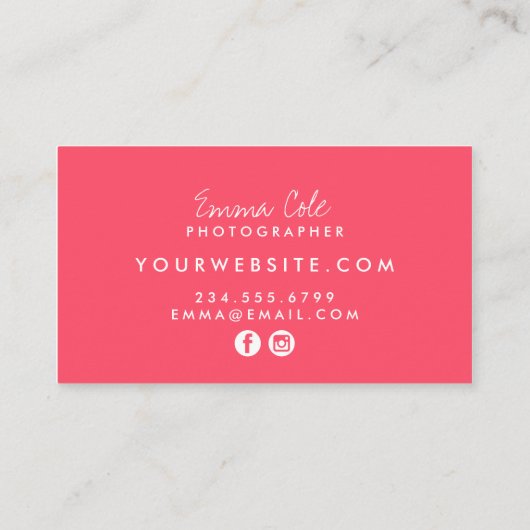 Meisjes  Rozen Visitekaartje (Achterkant)