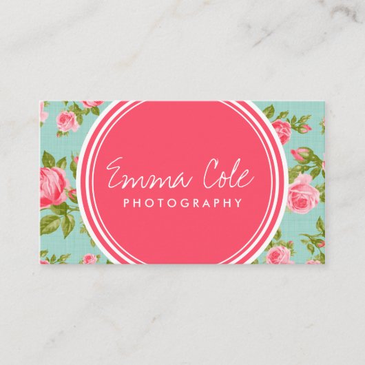 Meisjes  Rozen Visitekaartje (Voorkant)