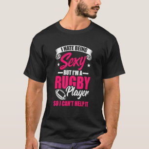Meisjes Rugby Speler Vrouw Rugby T-shirt