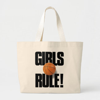 MEISJES RULE! Basketbal Grote Tote Bag
