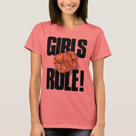 MEISJES RULE! Cheerlead T-shirt (Voorkant)