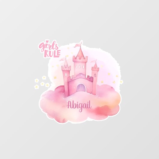Meisjes Rule Palace aanpasbaar portret Raamsticker (Vel)