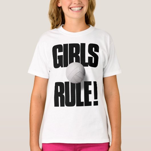 MEISJES RULE! Volleyball T-shirt (Voorkant)