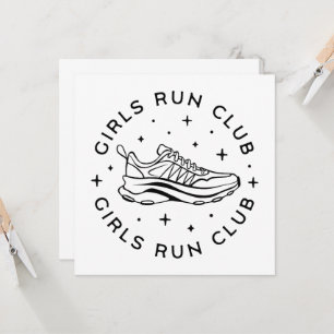 Meisjes runnen club kaart