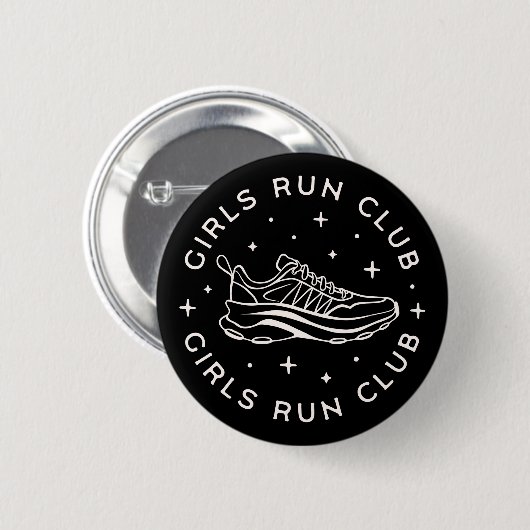 Meisjes runnen club squad groep ronde button 5,7 cm (Voorkant /achterkant)