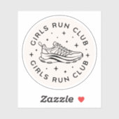 Meisjes runnen club sticker (Vel)