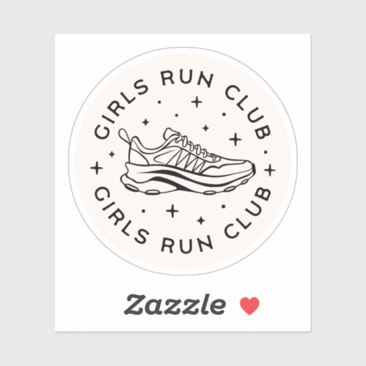 Meisjes runnen club sticker (Vel)