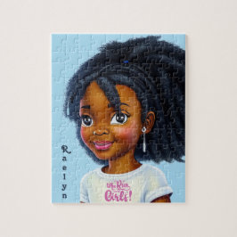 Meisjes runnen de wereld gepersonaliseerde Jigzaag Legpuzzel