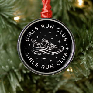 Meisjes runnen hardloopclub metalen ornament