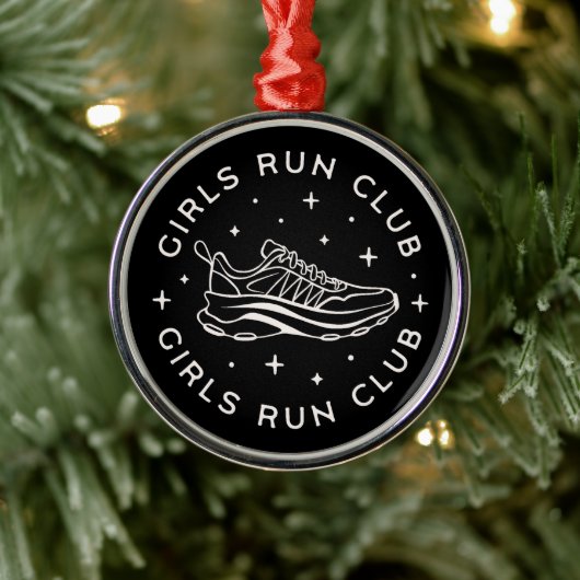 Meisjes runnen hardloopclub metalen ornament (Boom)