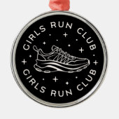 Meisjes runnen hardloopclub metalen ornament (Voorkant)