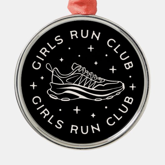 Meisjes runnen hardloopclub metalen ornament (Voorkant)