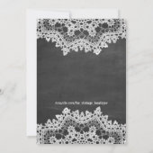 Meisjes Rustic Lace Krijtbord Baby shower Kaart (Achterkant)