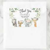 Meisjes Safari Dieren Baby shower Rechthoekige Sticker (Tas)