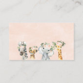 Meisjes Safari Dieren raden hoeveel creditcard er  Informatiekaartje (Achterkant)