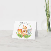Meisjes Safari Oerwoud Baby shower Dank u opmerkin