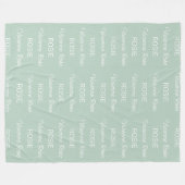 Meisjes Sage Groene Persoonlijke Script Naam Fleece Deken (Voorkant (Horizontaal))