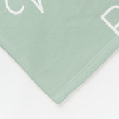 Meisjes Sage Groene Persoonlijke Script Naam Fleece Deken (Hoek)