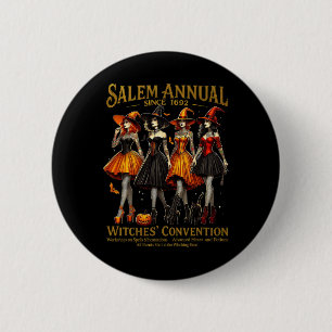 Meisjes Salem jaarlijks sinds 1692 heksenconventie Ronde Button 5,7 Cm