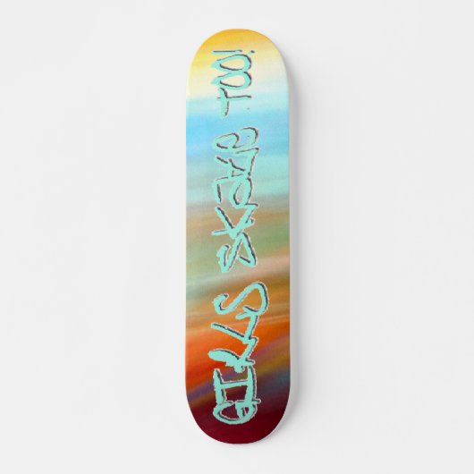 Meisjes Schaats ook! - multicolor Skateboard (Voorkant)