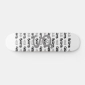 Meisjes Schaats ook! - Witte skateboard - (zwart & (Horizontaal)