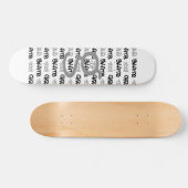 Meisjes Schaats ook! - Witte skateboard - (zwart & (Horizontaal)