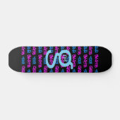 Meisjes Schaats ook! - Zwarte Skateboard - (blauw  (Horizontaal)