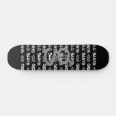 Meisjes Schaats ook - Zwarte skateboard - (wit en (Horizontaal)