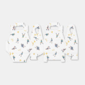 Meisjes Schaatsen, Hockey Blauw Goud Verjaardagsfe Bedankdoosjes (Uitgevouwen)