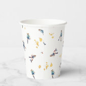 Meisjes Schaatsen, Hockey Blauw Goud Verjaardagsfe Papieren Bekers (Rechts)