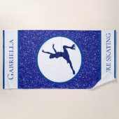 Meisjes schaatsen Personaliseert zich Strandlaken (Voorkant)