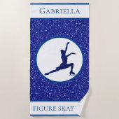 Meisjes schaatsen Personaliseert zich Strandlaken (Voorkant)