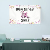 Meisjes Schaatsen Verjaardagsfeest Spandoek (Beurs)