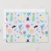 Meisjes Schattig Bloemmotief Bij Kinderen Verjaard Bedankkaart (Achterkant)