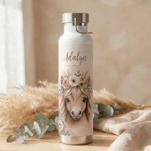 Meisjes Schattig Boho Paard Gepersonaliseerde Naam