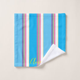 Meisjes Schattig Cursief Pastel Regenboog Kleur Pa Bad Handdoek