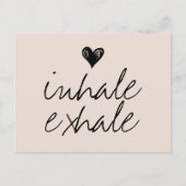 Meisjes schattig hart met minimaal roombeige brief briefkaart (Voorkant)