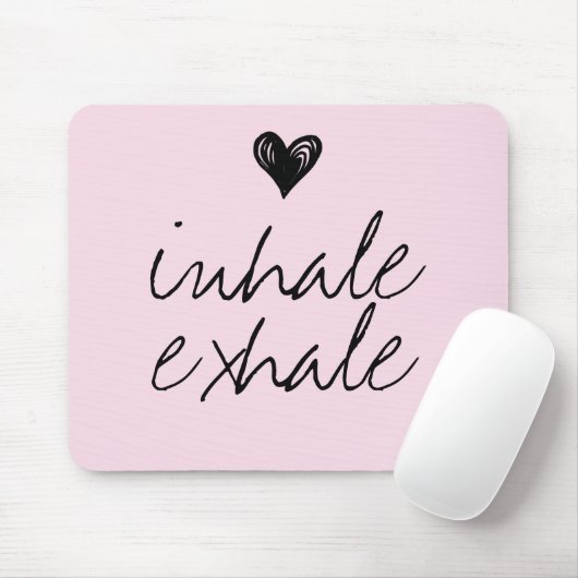 Meisjes schattig hart minimale zwarte roze citaat muismat (Met muis)