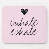 Meisjes schattig hart minimale zwarte roze citaat muismat (Voorkant)