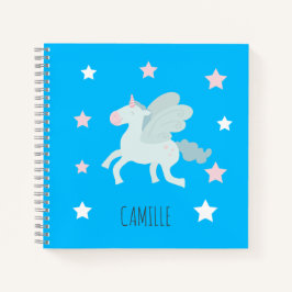 Meisjes Schattig Magisch Blauw Eenhoorn Kinderen S Notitieboek