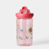 Meisjes Schattig Magisch Onder het Zee Roze Zeemee Waterfles (Voorkant)