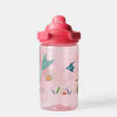 Meisjes Schattig Magisch Onder het Zee Roze Zeemee Waterfles (Achterkant)
