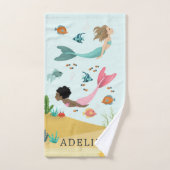 Meisjes Schattig Magisch Onder het Zee Zeemeermin  Bad Handdoek (Handdoek)