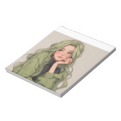 Meisjes schattig notitieblok (Linkerzijde)