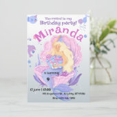 Meisjes Schattig Onder het Zee Zeemeermin 6e Verja Kaart (Staand voorkant)