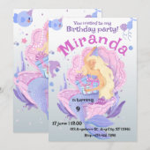 Meisjes Schattig Onder het Zee Zeemeermin 6e Verja Kaart (Voorkant / Achterkant)