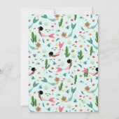 Meisjes Schattig Onder het Zee Zeemeermin 6e Verja Kaart (Achterkant)