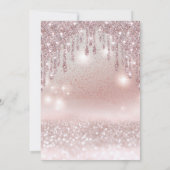 Meisjes schattig roos glittery druppelt ombre kaart (Achterkant)