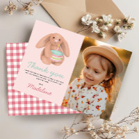 Meisjes Schattig Roze Konijn Foto Kinderen Verjaar