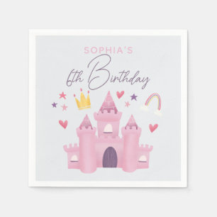 Meisjes Schattig Roze Prinses Paleis Kinder 6e Ver Servet